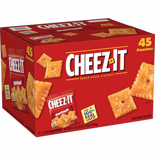 Keebler Co.  Crackers, Cheez-It. Original, 1.5oz. Bags, 45/CT, Orange