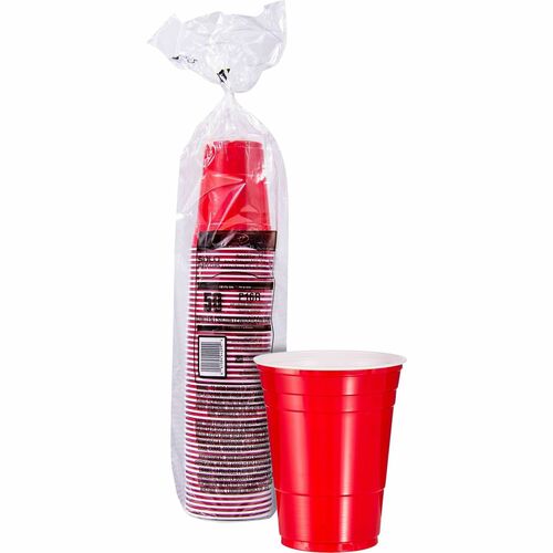 Solo Cup Company  Party Cups, Plastic, 16oz., 50/PK, Red