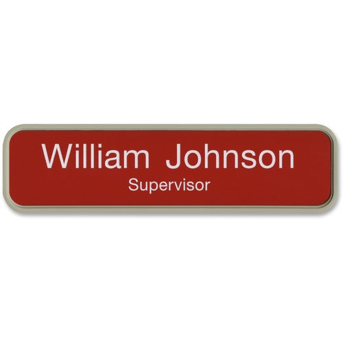 Shachihata Inc  Designer Wall/Door Sign, 2"x8", Almond Frame