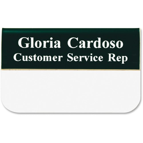 Shachihata Inc  Pocket Name Badge w/Logo, 1-1/2"x3", Ast
