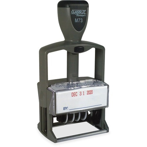 Shachihata Inc  Self-Inking Plastic Date Stamp, 1-3/8"x2-1/4", Ast