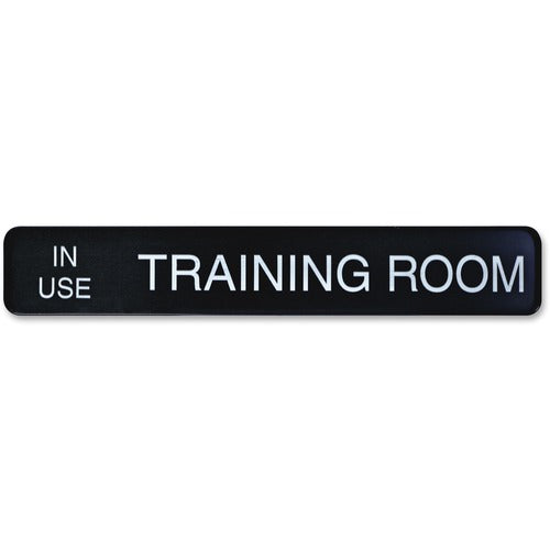 Shachihata Inc  Sign,Wall,Changeable,Customized,Aluminum Frame,2"x13",Black