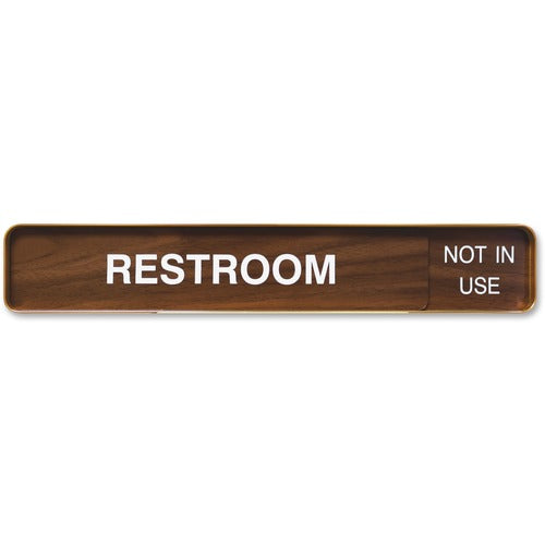 Shachihata Inc  Sign,Wall,Changeable,Customized,Aluminum Frame,2"x13",Gold