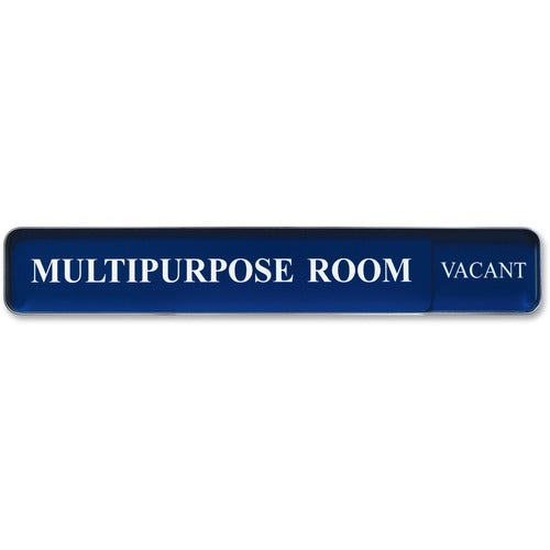 Shachihata Inc  Sign,Wall,Changeable,Customized,Aluminum Frame,2"x13",Silver