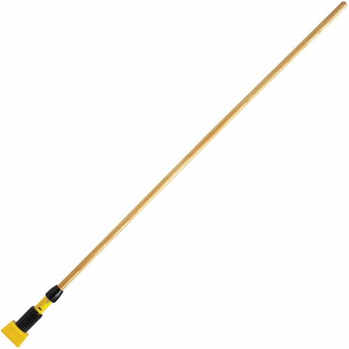 Rubbermaid Commercial Products  Handle, f/Wet Mops, Clamp Style, Hardwood, 60" 12/CT, Yellow