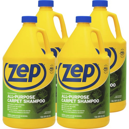 Zep Commercial  Carpet Shampoo, Concentrate, 1 Gallon, 4/CT, Blue