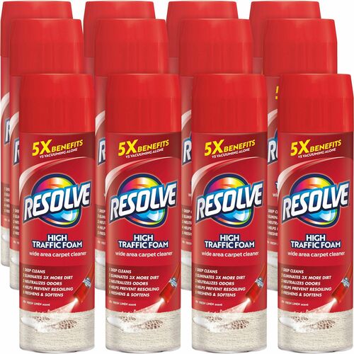 Reckitt Benckiser  Foam Carpet Cleaner, 22 oz., 12/CT, Red/Blue