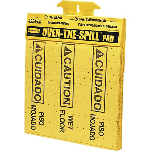 Rubbermaid Commercial Products  Caution Pads,Bilingual,16-1/2"x14",22/PK,12PK/CT,YW