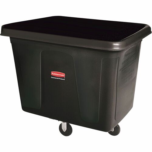 Rubbermaid Commercial Products  Cube Truck, 300lb Cap, Black, 39-1/4"x26-1/4"x29", Black