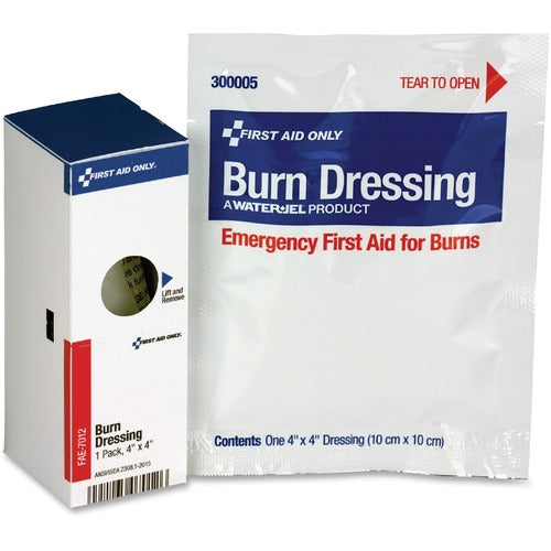 First Aid Only, Inc  SC Refill 4"x4", Burn Dressing, White/Blue-FAOFAE7012