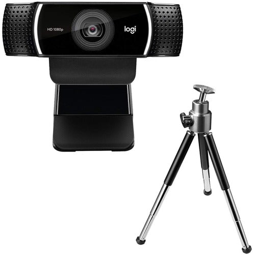 Logitech  Webcam, HD 720p, 3-3/4"Wx2-4/5"Dx1-3/4"H, Black
