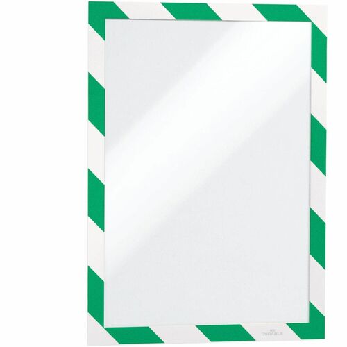 Durable Office Products  Self Adhesive Frame, Ltr, Green/White