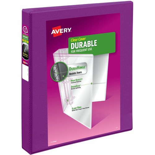 Avery  View Binder, Slant Rings, 1", 220 Page Cap, Purple