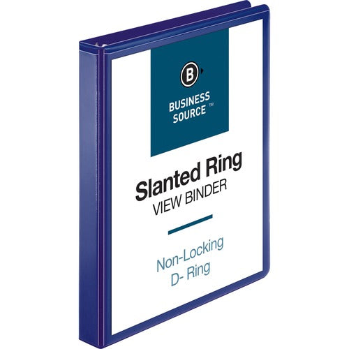 Business Source  View Binder, D-Ring, 1", Navy