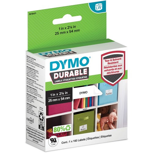Dymo  Label Writer Labels, 1"x2-1/8", 160/RL, White-DYM1976411