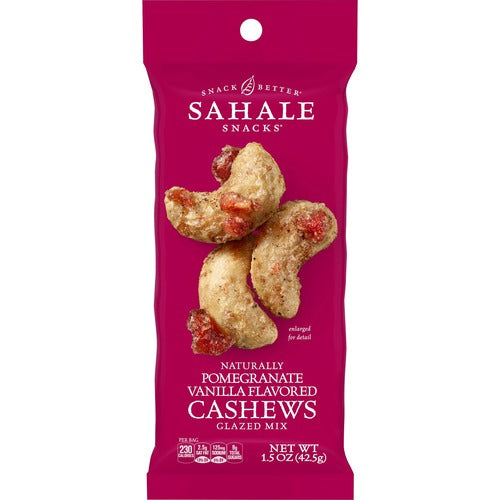 The J.M. Smucker Co.  Cashews Glazed Snack Mix, w/Pomegranate/Vanilla,18/CT, Pink