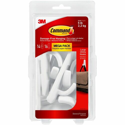 3M  Command large Hook Mega Packs, 14/PK, WE