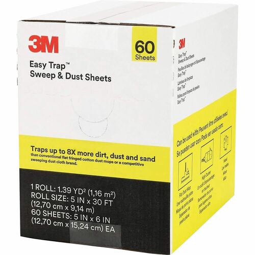 3M  Dust Sheets, 5"x6", 60Sht/Box, White