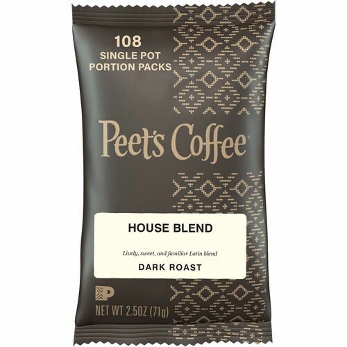 Peet's Coffee & Tea  Peets House Blend Portion Pack, 2.5oz., 18/BX, Brown