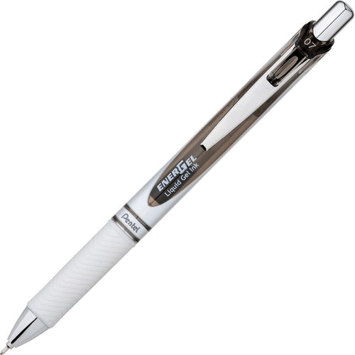 Pentel  Retractable Pen, EnerGel, 0.7mm Point, 1 Dozen,Black