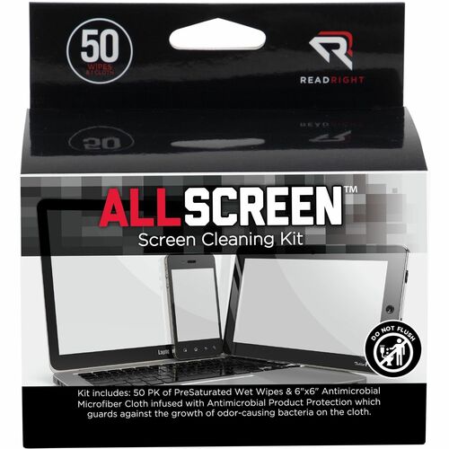 Read/Right  Screen Cleaning Kit, Alcohol-Free, 50/BX, AST