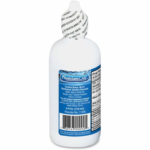 First Aid Only, Inc  Eyewash,Sterile,Isotonic,4 oz,CL-FAO7006