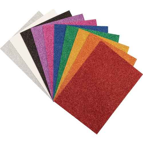 Pacon  Wonderfoam, Glitter Sheets, 8-1/2"x11-7/10", 10/PK, Ast