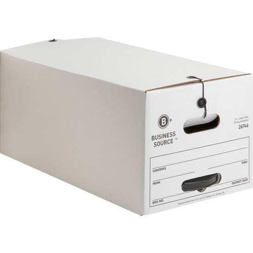 Business Source  Storage Boxes, Medium-duty, Letter, 12/CT, WE