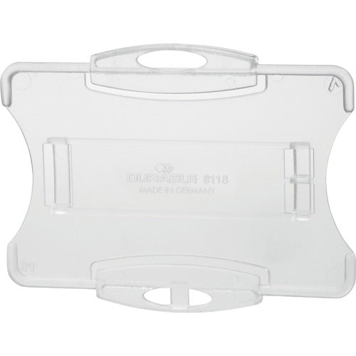 Durable Office Products  ID Card/Badge Holder, Open-Style, 3-1/4"x2-1/10", 10/BX, CL