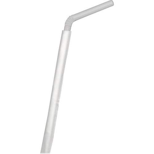 D&W Fine Pack  Flexible Straws,7.75",Wrapped,400/PK,4PK/CT,Translucent-DZOGDSFW4400