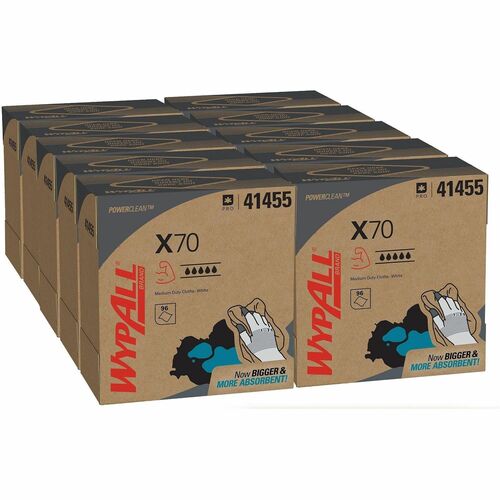 Kimberly-Clark Professional  Wypall X70 Wipers, pop-Up Box, 96 Shts/BX, 10BX/CT, WE