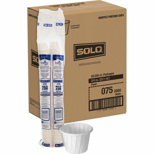 Solo Cup Company  Souffle Paper Cup, .75oz., 5000/CT, White