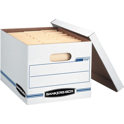 Fellowes  Stor/File Boxes, w/Lid, Ltr/Lgl, 12"x15"x10", 20/CT, White-FEL0070333