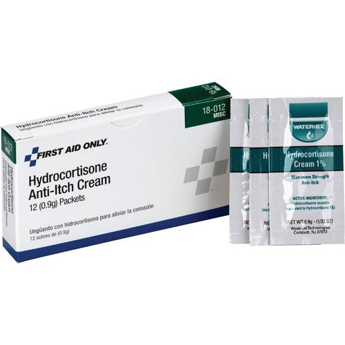 First Aid Only, Inc  Hydrocortisone Cream, 12/BX, White-FAO18012
