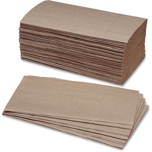 SKILCRAFT  Paper Towel, Single Fold, 250/Sleeve, 16 Sleeves/BX, Kraft