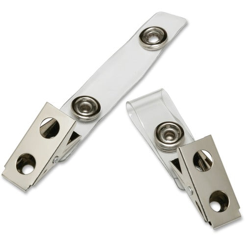 SKILCRAFT  Clip Adapter Straps, 100/BX, Clear