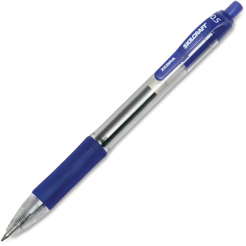 SKILCRAFT  Gel Pen Retractable, Fine Pt, 1 Dozen, BE Ink