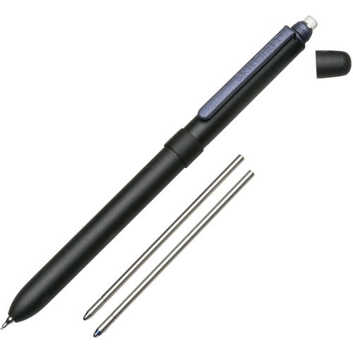 SKILCRAFT  Multifunction Pen w/.5mm Pencil, Med Pt, Black/Blue Ink