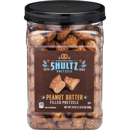 Office Snax  Peanut Butter Filled Pretzels, 1.5lb, Blue/White