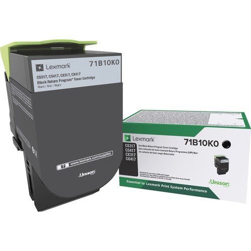 Lexmark  Toner Cartridge, Ret Prog, f/ CS/X317, 3000 Page Yield, BK
