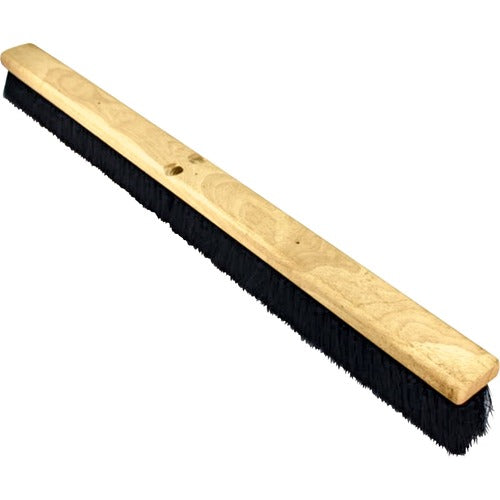 Genuine Joe  Push Broom, Tampico/Hardwood, 36", Black/Brown-GJO99656