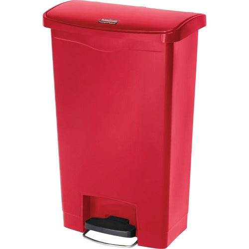 Rubbermaid Commercial Products  Slim Jim Step-On Container, 13G, Red