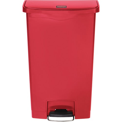 Rubbermaid Commercial Products  Slim Jim Step-On Container, 18G, Red