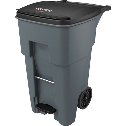 Rubbermaid Commercial Products  Brute Step-On Rollout Cont, 65Gal, Gray