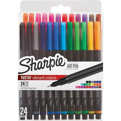 Newell Brands  Sharpie Art Pens, Fine Pt, 24/PK, Ast