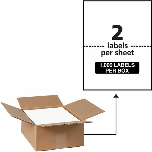 Avery  Mailing Labels, Weatherproof, 5-1/2"x8-1/2", 1000/BX, WE