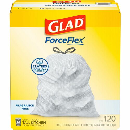 Clorox Company  Kitchen Bags,Tall,w/Drawstring,13Gal,9mil,120/BX,WE