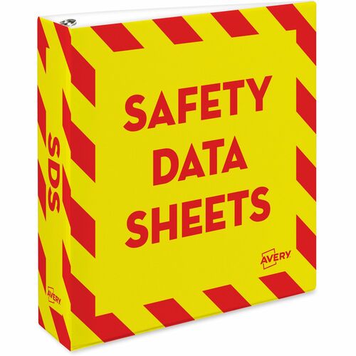 Avery  SDS Binder,2" Cap,11-3/16"Wx2-2/3"Dx11-5/8"H,Red/Yellow