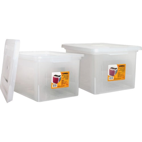 Lorell  File Boxes,Lgl/Ltr,Stackable,14-1/4"x18-1/8"x10-7/8",2/BD,CL