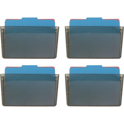 Officemate  Wall Files, Letter, 13"x4-1/8"x7", 4/CT, Smoke